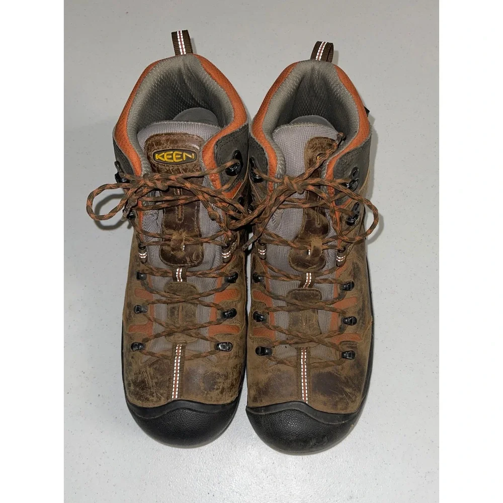 Keen Utility Mens 14D Brown Leather Waterproof EH Rated Hiking Boots 1009709D